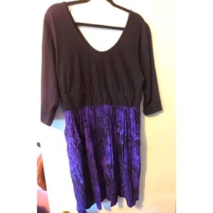 Torrid 3/4 sleeve tie dye skater dress